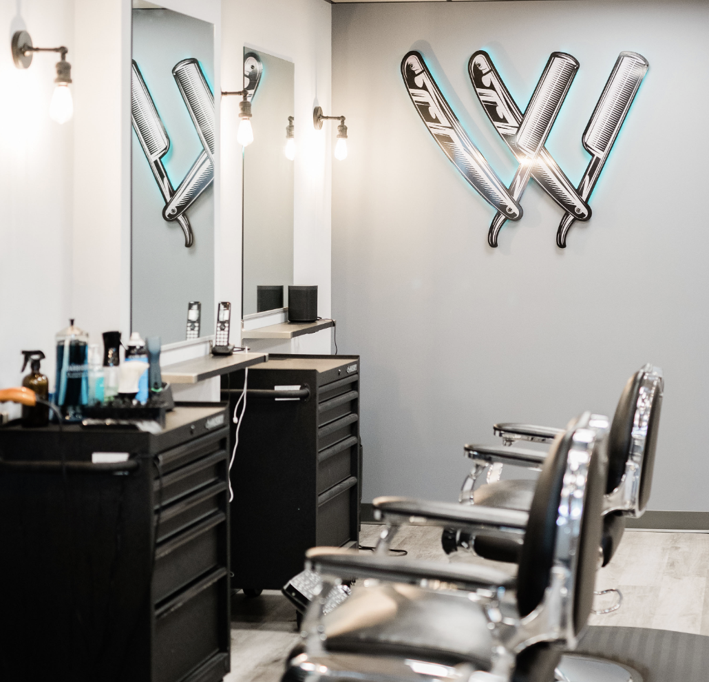 Work of Art Barbershop interior